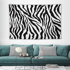HZOHNAGO Zebra Print Tapestry Nature Wild Animals Black and White Stripe Printed Wall Tapestry Painting Wall Hanging for Bedroom Living Room Dorm 60" W x 40" H