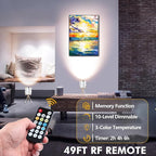 Spot Lights Indoor Floor Lamp, 6W Uplighting Indoor with Remote, Dimmable & Timer & 3 Color Temperatures, 2700K to 6500K Floor Can Lights for Plants Pictures Corner Ambient Lighting, 2 Pack