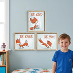 Fox Wall Art Prints (Set of 3) - Unframed - 11x14s | Inspirational and Whimsical Fox-Themed Wall Decor for Kids' Rooms, Nurseries, or Living Spaces | Wall Decor for Animal Lovers | Living Room Decor