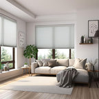 Changshade Cordless Cellular Shades, Light Filtering Honeycomb Shades for Windows, Pull Down Pleated Blinds, Easy to Install for Indoor Windows and French Doors,21" W x 36" H, Grey