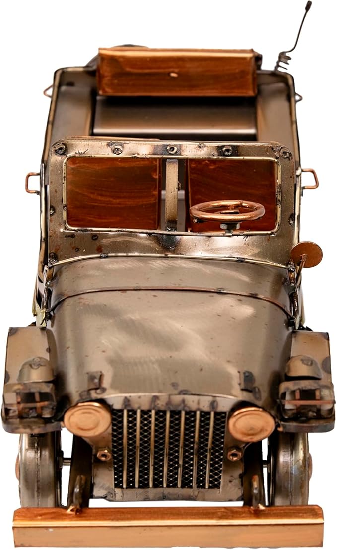 YCHTEWY-Iron Classic Car Model Collectible Vehicle, Metal Truck Christmas Decor, Unique Blend of Vintage, Rustic, Farmhouse Truck for Table Top Decoration (A)