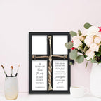 flowtorely A Cord of Three Strands Wedding Ceremony Unity Wall Decor 15"X10" Matthew 19 6 Christian Marriage Prayer Cross Sign Framed Wall Hanging Art (Black)