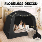 Bed Tent Bed Canopy Breathable 100% for Adult and Kids Light Reduction Sleeping Dream Tents Indoor Portable Big Space with String Light 4 Doors Twin Full Queen King Size