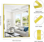 Gold Bathroom Mirror, 40x48 Inch Rectangular Framed Mirror, Large Wall Mounted Bathroom Vanity Mirror Over Sink for Bedroom,Restroom, Living Room, Hangs Vertically or Horizontally