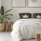 Leopard Star Lucky 8 Ball Inspirational Throw Pillow Covers 18x18, Cheetah Print Room Decor, Trendy Funky Y2K Leopard Print Decorative Pillow Covers for Girls Room Dorm Apartment Home