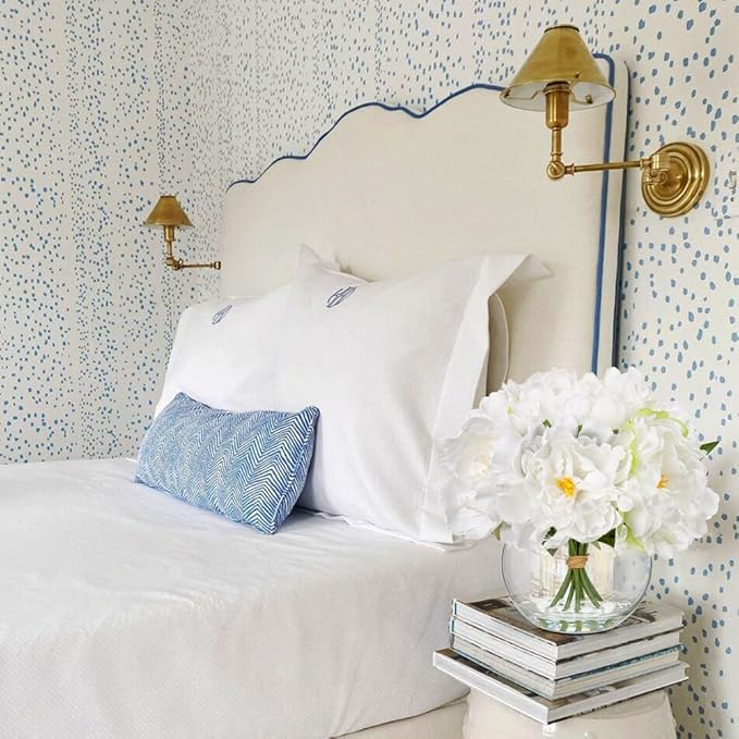 Fake Flowers in Vase White Peonies Artificial Flowers Real Touch Faux Flowers Large Peony Silk Flower Arrangements with Glass Vase with Faux Water for Home Decor Office Table Centerpiece Decorations