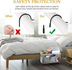 Bedside Storage Caddy/Bedside Hanging Storage Bag for Headboards Bunk Beds Dorm Rooms Book Phone Magazine Holder (2PC Grey)