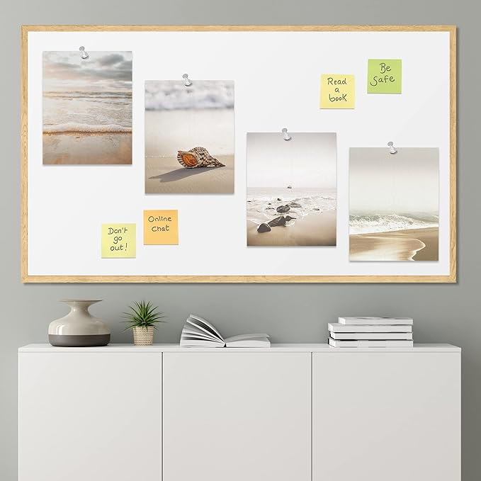 SIGNWIN Poster Bathroom Decor 8"x10"x 4, Wall Art Room Decor Multicolor for Living Room, Bedroom, Office White Minimal Beach Shore Ocean Sea Seashell Landscape Nature Wilderness Realism Landscape