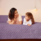 Exclusivo Mezcla Reversible California King Size Quilt Bedding Set with Pillow Shams, Lightweight Quilts Cal King Size, Soft Bedspreads Bed Coverlets for All Seasons - (Dusty Lavender, 112"x104")