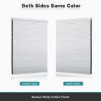 Changshade Cordless Cellular Shades, Blackout Honeycomb Shades for Windows, Room Darkening Pleated Blinds, Easy to Install for Indoor Windows and French Doors, 35" W x 72" H, White