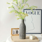 Natural Branch Design Ceramic Vase:Decorative Flower Vase for Modern Home Decor,Handmade Pottery Vase for Home Decor,Living Room,Kitchen,Office,Bedroom,CenterpieceTable Decorations-11 inch Grey Color