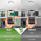 4-Pack 12 Inch Dimmable LED Ceiling Lights, 36W 2700K/3000K/4000K/5000K/6500K Adjusted Flush Mount Ceiling Light, 3200LM Super Bright Brushed Nickel Lighting Lamp Fixture for Bedroom Bathroom Dining