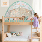 Twin Bed Tent for Kids, Twin Size Bed Canopy with Star Lights, Privacy Space Blackout Sleeping Tents, Indoor Breathable Portable Bunk Bed Tent for Boys and Girls, Dinosaur