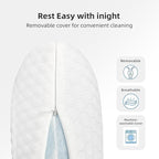 inight Memory Foam Pillows, Standard Pillow with Washable Cover, Back & Side Sleeper Pillows for Bed with Oeko-TEX & CertiPUR-US, Best Pillows for Sleeping