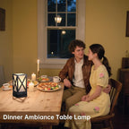 Table Lamp, Set of 2 Rustic Farmhouse Nightstand Lamps, 3 Color Temperatures Desk Lamp with USB Charging Ports AC Outlet Vintage Lamp for Living Room Bed Room, Pewter