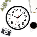 Atomic Wall Clock 14 Inch, Modern Clock Battery Operated Classic Analog Decorative for Kitchen, Living Room, Office, Bedroom, Bathroom (Black)