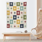 ICMOLYYENLO Boho Medieval Cat Tapestry, Abstract Atomic Starburst Geometric Aesthetic Art Wall Hanging For Bedroom Living Room Dormitory 40x60 Inches