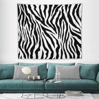 HZOHNAGO Zebra Print Tapestry Nature Wild Animals Black and White Stripe Printed Wall Tapestry Painting Wall Hanging for Bedroom Living Room Dorm 60" W x 50" H