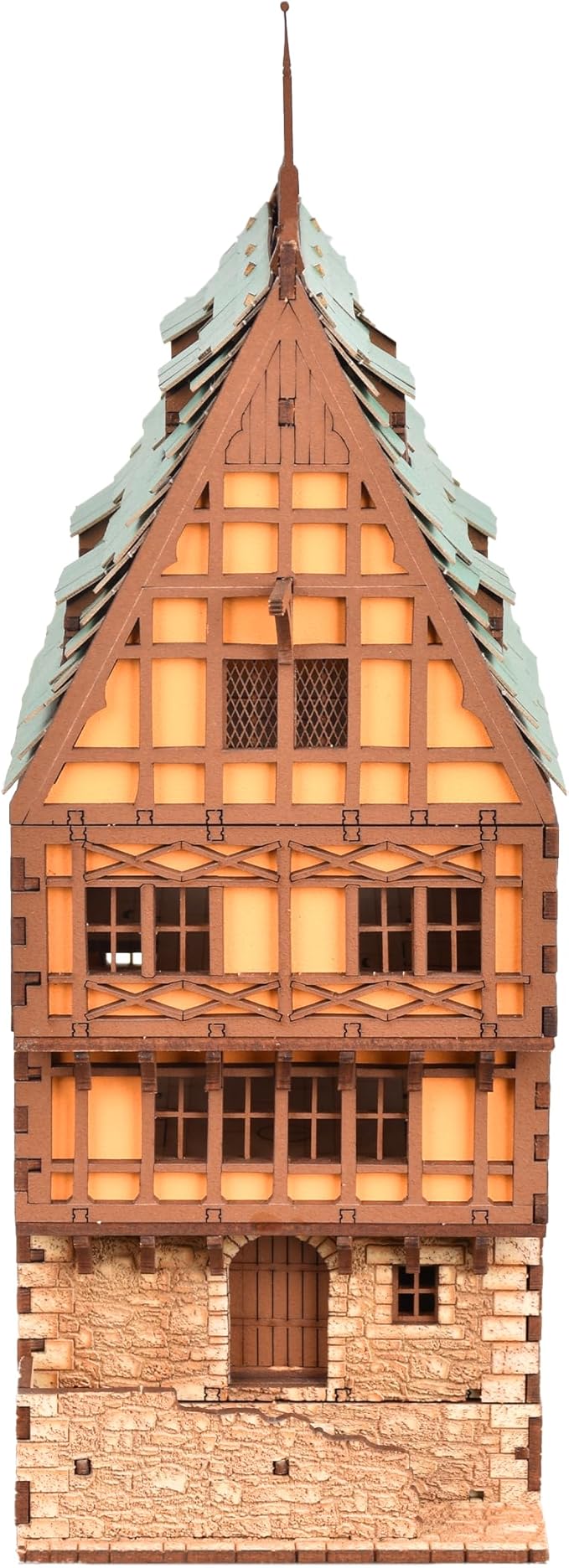 Amber Rowhouse DIY Wooden Building Kit for Adults, Suitable for Playing - Realistic
