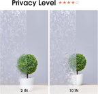 Beautyhero Window Privacy Film, Rainbow Reeded Glass Cling, 3D Decorative Coverings with UV Blocking, Static Cling for Bathroom Doors Cabinet