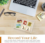 TWING 2 Pack Picture Frames Acrylic 4 x 6, Horizontal Magnet Double Sided 4x6 Picture Frame, 10+10MM Thick Clear Frameless Desktop Display Self Standing Magnetic Acrylic Block Photo Frame Gift Ideal