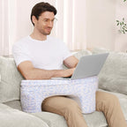 Reading and Gaming Pillow, Pillow Table with Premium Memory Foam Adjustable Comfort, Multi-Functional Lap Desk for Reading, Working, Playing, 23.6x10.2inch, Blue