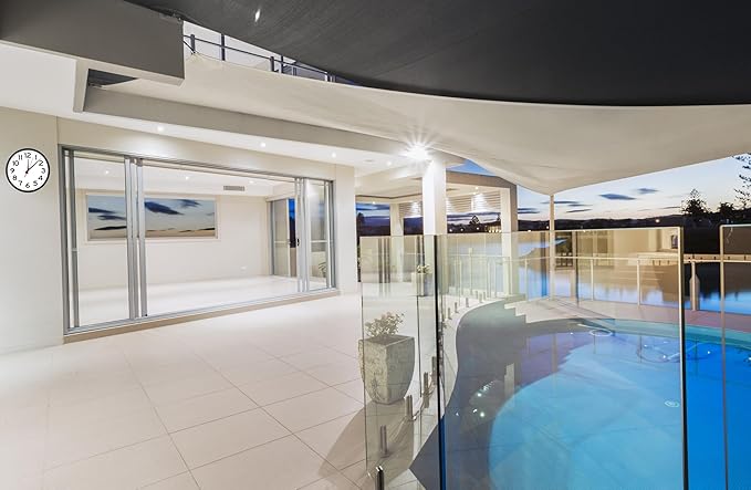 |14 Inch | Modern | Atomic | Analog | Home | Office | School | Gym | Indoor | Outdoor | Sets Automatically | Unbranded | Classic | Black | Battery Operated | Modern Décor