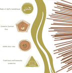 Sandalwood Incense Sticks, 120pcs Natural Sandalwood and Handmade Incense Sticks, Charcoal Free and 45 Minute Burn Time for Home Fragrance, Meditation, Yoga, Spiritual Healing