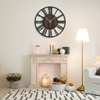 Large Wall Clock for Living Room Decor, 20 Inch Non Ticking Silent, Battery Operated Modern Vintage Oversized Wall Clock for Bedroom Kitchen