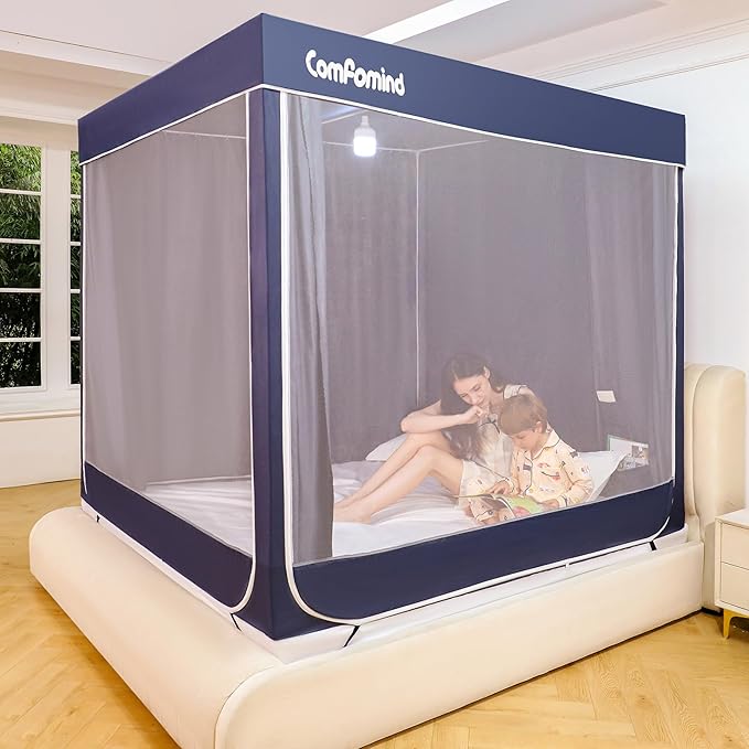 King Bed Tent for Kids Adults,King Size Canopy Bed Curtains,Mosquito net for Bed