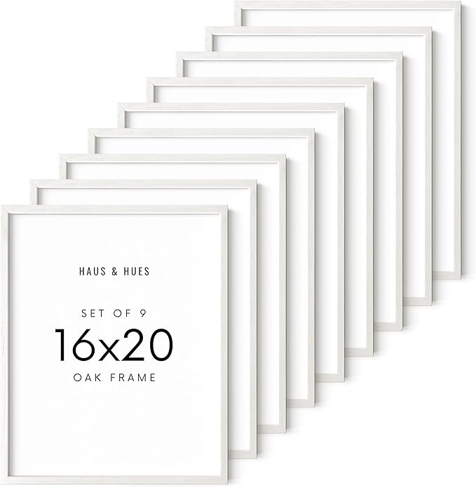 HAUS AND HUES Standalone White Oak Frames Set of 9-16x20