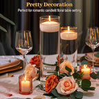 12Pcs Glass Cylinder Vases 12 Inch Tall Clear Flower Vases for Centerpieces Wedding Decoration, Hurricane Floating Candle Holder for Party Table Home Decor