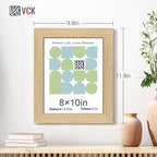 VCK 8x10 Oak Wood Frame for Picture, Natural Solid Wood Photo Frames 3 Pack, Wall Gallery Frame