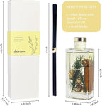 Reed Diffuser Set, 5 fl oz Lemongrass Scented Oil Diffuser, Home Fragrance with Cotton Reed Sticks for Bedroom, Office, Bathroom Shelf Decor & Gifts