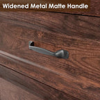 HOMMPA 24'' Farmhouse Nightstand with Charging Station, Bedside Tables with Storage, Side Table with USB Port, 3 Drawers End Table Dresser, Wood Night Stand for Bedroom, Living Room, Maroon Brown