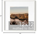 HAUS AND HUES White Square Frame Set of 1-12x12