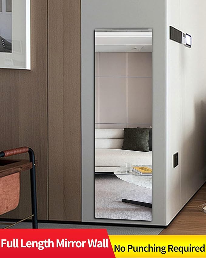 Shatterproof Wall Mirror Full Length for Bedroom, Plexiglass Gym Mirrors For Home, Extra Thick: 0.12 inch, 15.8 x 15.8 inch x 4 Pcs, Workout Mirrors Safe for Kids, Over The Door, Long Wall Mounted