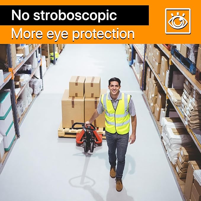 2 Pack LED High Bay Light 150W, 5000K, 22500 lm, IP65 Waterproof, Commercial Lighting for Warehouse, Workshop, Garage, Barn