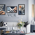 VCK 14x24 Picture Frame Set of 3, Black Solid Wood Poster Frames, Textured Exclusive Wall Gallery Frame