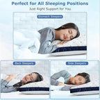 Pillows King Size Set of 2, Luxury Hotel Quality Bed King Pillows, Fluffy Down Alternative Pillows 2 Pack for Sleeping, Soft Gusseted Cooling Pillows for Side, Back or Stomach Sleepers