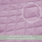 Exclusivo Mezcla Reversible King Size Quilt Bedding Set with Pillow Shams, Lightweight Quilts King Size, Soft Bedspreads Bed Coverlets for All Seasons - (Lilac, 104"x96")