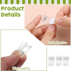 30 Pieces Self Adhesive Clips, Tapestry Wall Hanging Clips, Plastic Hanging Spring Clips Wall Clips Light Clips Photo Clips Poster Clips for Office Home Poster Photo Flag Decorations, Clear