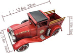 YCHTEWY-Iron Classic Red Truck Pick-up Model Collectible Vehicle Decoration, Metal Truck Christmas Decor ，Unique Blend of Vintage, Rustic, Farmhouse Truck Decor for Table Top Decor. (B)…