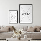 SIGNFORD Framed Canvas Print Wall Art Set Abstract Earthy Tones Modern Minimalist Abstract Shapes Illustration Modern Art Decorative Nordic Nature for Living Room, Bedroom, Office - 16"x24"x2 Black