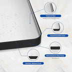 WEER Black Framed Bathroom Mirror, 24X36 Inch Rounded Rectangle Black Bathroom Mirror, Matte Black Bathroom Vanity Mirror for Wall, Anti-Rust, Tempered Glass, Hangs Horizontally or Vertically