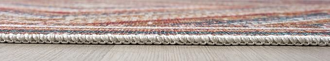 Keen Home Design 4x6 Rug - Machine Washable Area Rug with Non-Slip Backing, Ideal for Living Room, Dining Room, Bedroom - Vintage, Easy Clean, Durable, Low Pile Rug - (4' x 6')