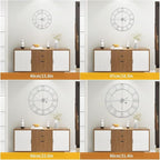 1st owned Large Wall Clock Silent Non-Ticking Roman Numerals Vintage Battery Operated (24 inch,18inch,16inch) Farmhouse Wall Clock for Living Room, Bedroom, Kitchen, Cafe Decor-Silver 47CM