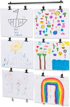 You Have Space Hanging Picture Display Photo Holder with 4 Metal Cable Strings and 20 Magnetic Clips Metal Black