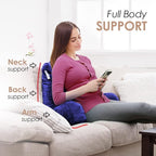 Nestl Reading Pillow for Kids, Small Bed Pillow, Back Pillow for Sitting in Bed, Memory Foam Chair Pillow, Reading & Bed Rest Pillows, Royal Blue Back Pillow for Bed, Arm Pillow with Pockets