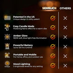 LED Candle Light, Cordless Table Lamps, Bedside Lamps w/2 Modes, Rechargeable Candlestick, Modern Table Lamp w/2600 mAh Battery, Small Table lamp, nightstand lamp, Bedroom lamp